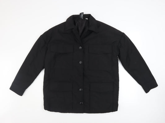 Womens UK Size 4 COLLUSION Black Basic Jacket