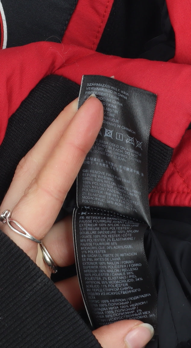 Womens UK Size 6 Superdry Red Puffer Jacket