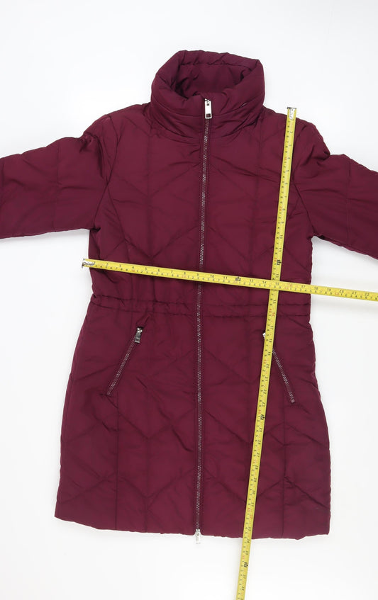 Womens UK Size 10 Marks and Spencer Red Puffer Jacket