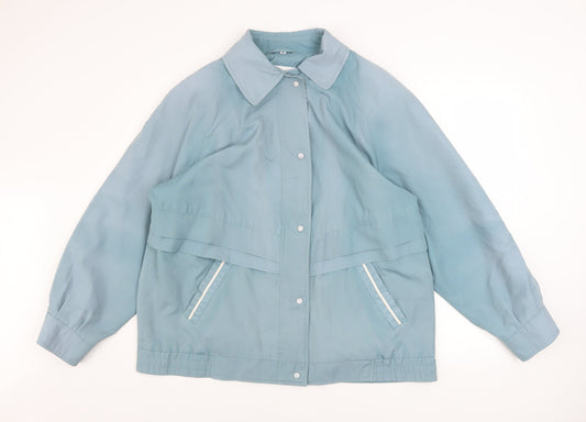 Womens UK Size 16 Telemac Blue Rain Coat