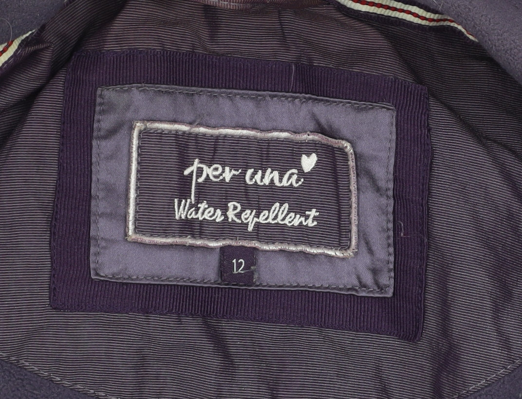 Womens UK Size 12 Marks and Spencer Purple Parka Coat