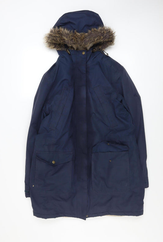 Womens UK Size 12 Craghoppers Blue Parka Coat