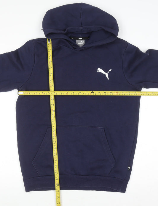 Mens UK Size S PUMA Blue Pullover Hoodie