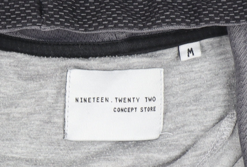 Mens UK Size M Nineteen.Twenty Two Concept Store Grey Full Zip Hoodie