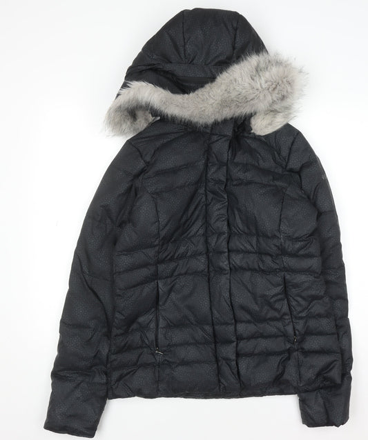 Womens UK Size M Columbia Black Puffer Jacket