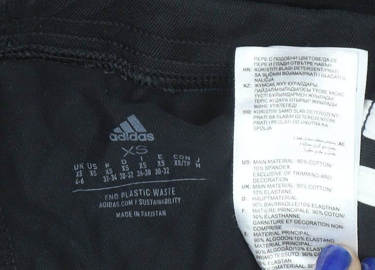 Womens UK Size XS adidas Slim Fit Leggings Black Leggings