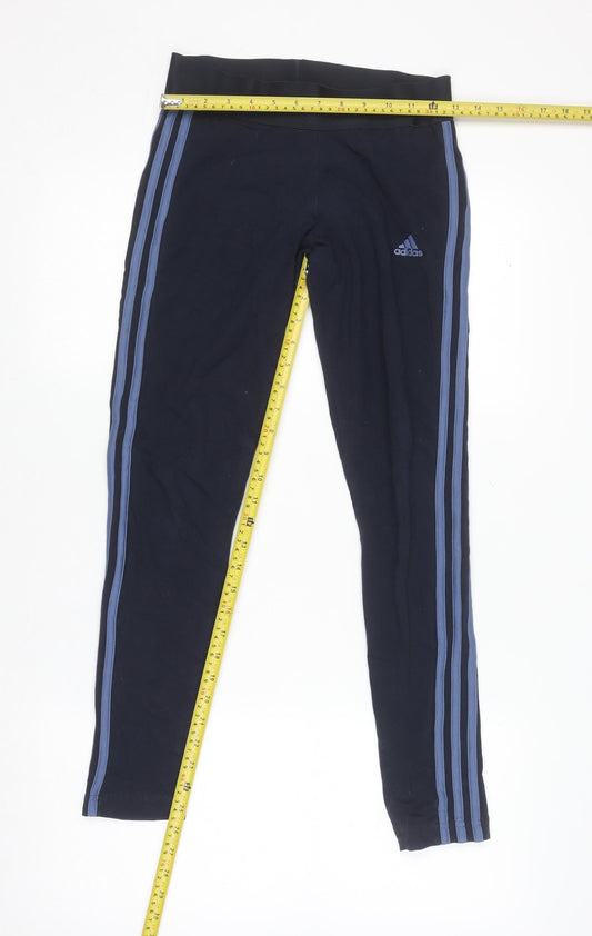 Womens UK Size S adidas Slim Fit Jogger Black Trousers