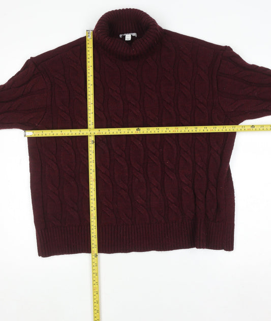 Womens UK Size L Marks and Spencer Red Pullover Jumper