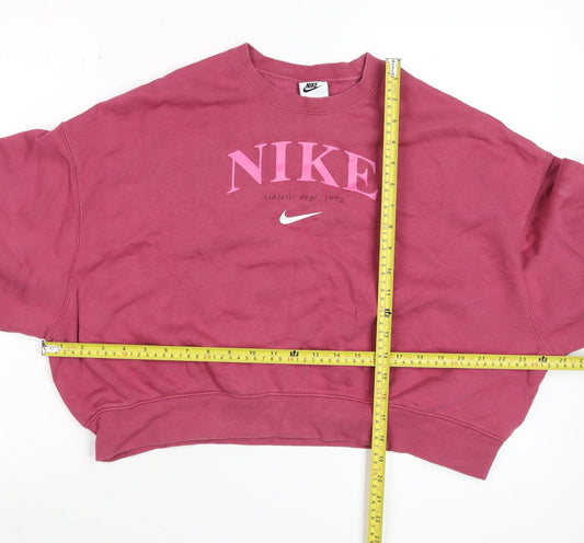 Womens UK Size XL Nike Pink Pullover Sweatshirt