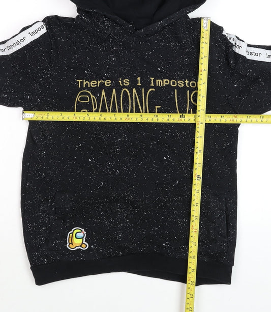 Boys UK Size 11-12 Years Among Us Black Pullover Hoodie