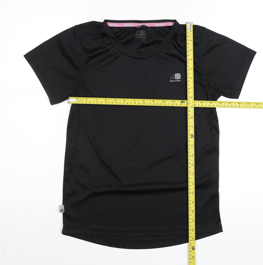 Womens UK Size 12 Karrimor Black Running & Jogging Gym & Training Fitness T-Shir