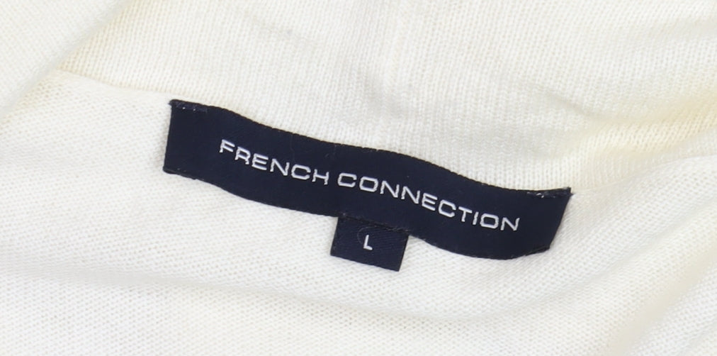 Womens UK Size L French Connection Ivory Cardigan Jumper