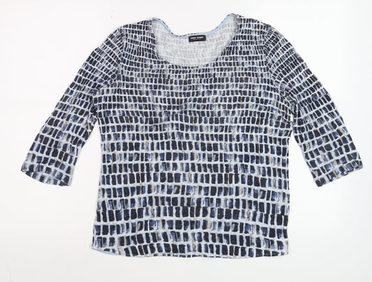 Womens UK Size 10 Gerry Weber Blue Basic T-Shirt