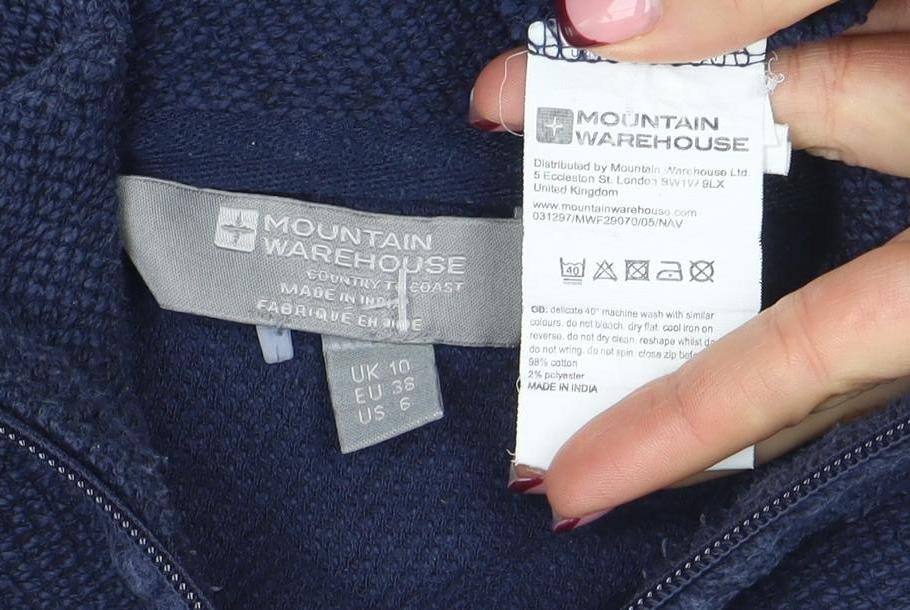 Womens UK Size 10 Mountain Warehouse Blue Pullover Sweatshirt