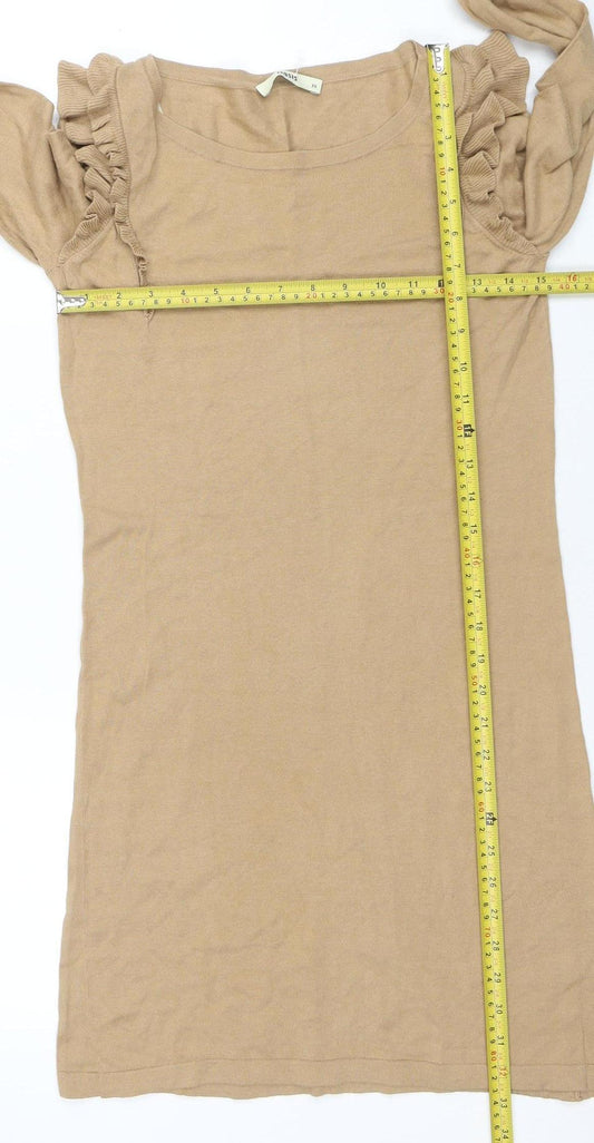 Womens UK Size XS Oasis Beige Pullover Jumper