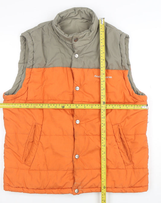 Mens UK Size M Enrico Man Orange Puffer Jacket