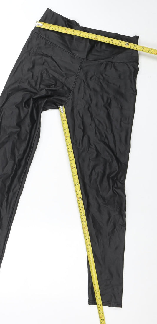 Womens UK Size M yu & me Leggings Black Leggings