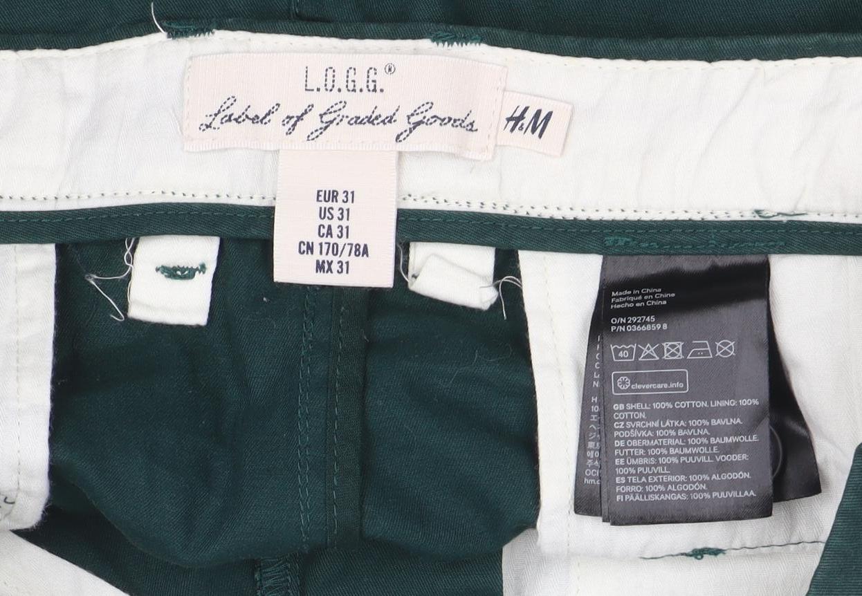 Mens UK Size M H&M Regular Fit Chino Shorts