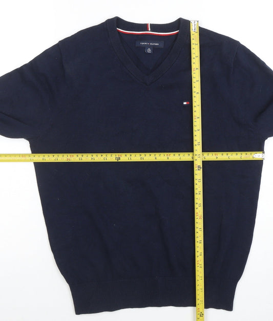 Mens UK Size XS Tommy Hilfiger Blue Pullover Jumper