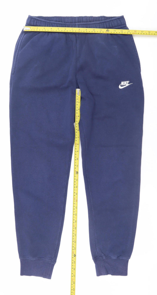 Mens UK Size S Nike Regular Fit Jogger Blue Trousers