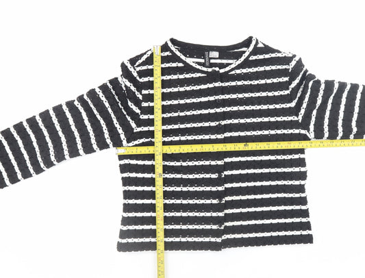 Womens UK Size 14 H&M Black Cardigan Jumper