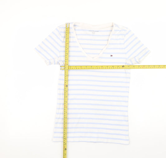 Womens UK Size S Tommy Hilfiger Blue Basic T-Shirt