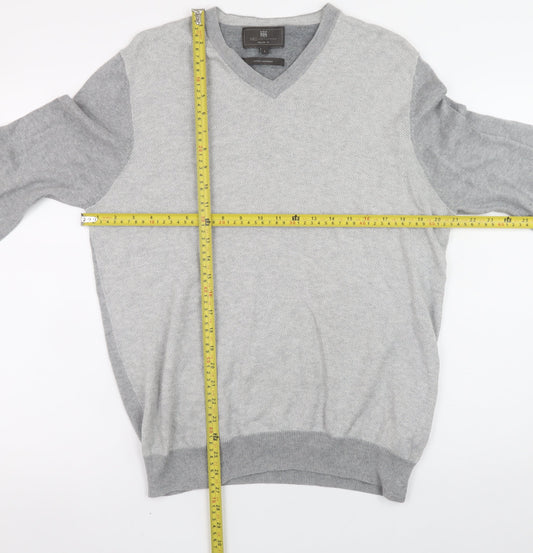 Mens UK Size L Marks and Spencer Grey Pullover Jumper