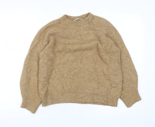 Womens UK Size XS Mango Beige Pullover Jumper