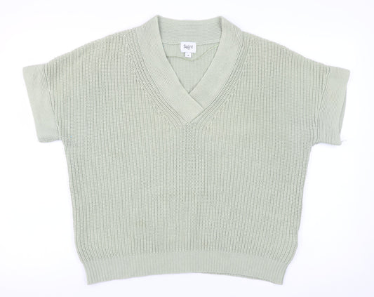 Womens UK Size M Saint Tropez Green Pullover Jumper