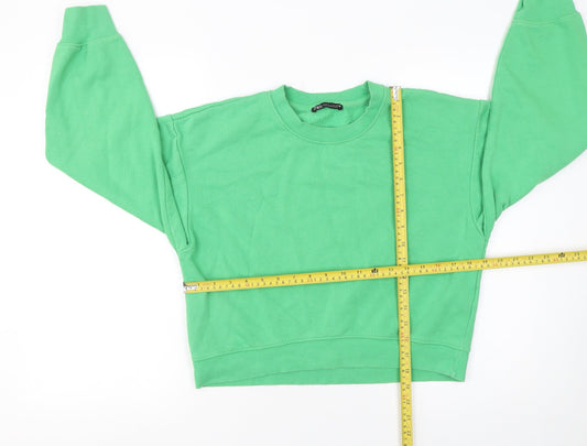 Womens UK Size S Zara Green Pullover Sweatshirt
