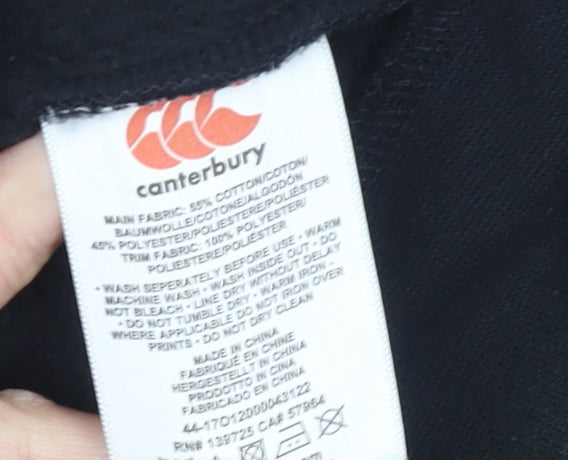 Boys UK Size 14 Years Canterbury Black Full Zip Hoodie