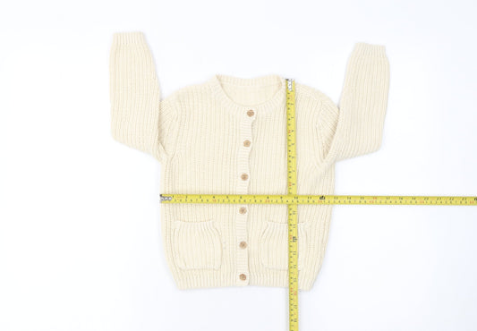 Girls UK Size 5-6 Years George Ivory Cardigan Jumper