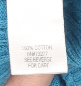 Womens UK Size S Croft & Barrow Blue Henley Jumper