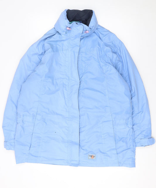 Womens UK Size 18 Arctic Storm Blue Parka Coat