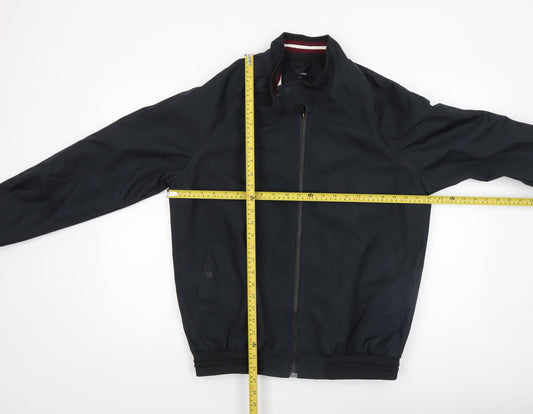 Mens UK Size L Studio Black Bomber Jacket