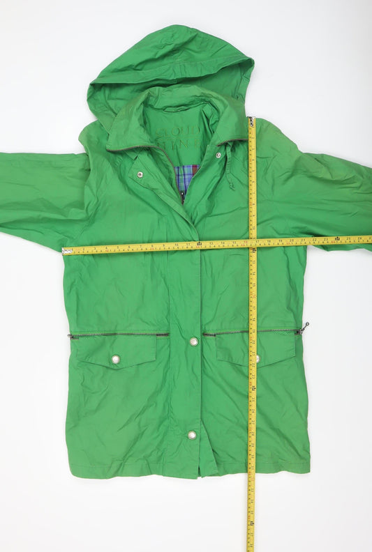 Womens UK Size S Cloud Nine Green Rain Coat