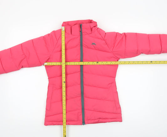 Girls UK Size 7-8 Years Trespass Pink Puffer Jacket