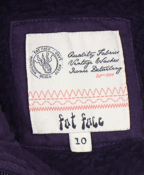 Womens UK Size 10 Fat Face Purple Pullover Sweatshirt