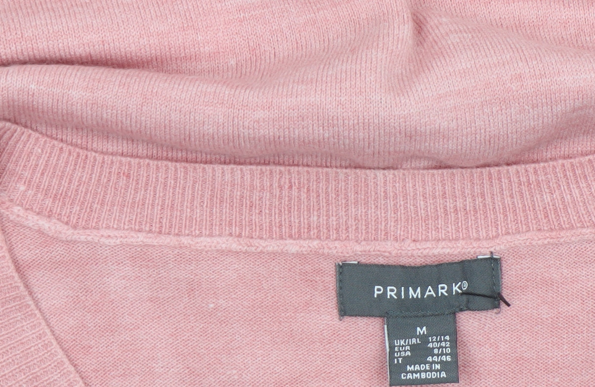 Womens UK Size M Primark Pink Pullover Jumper