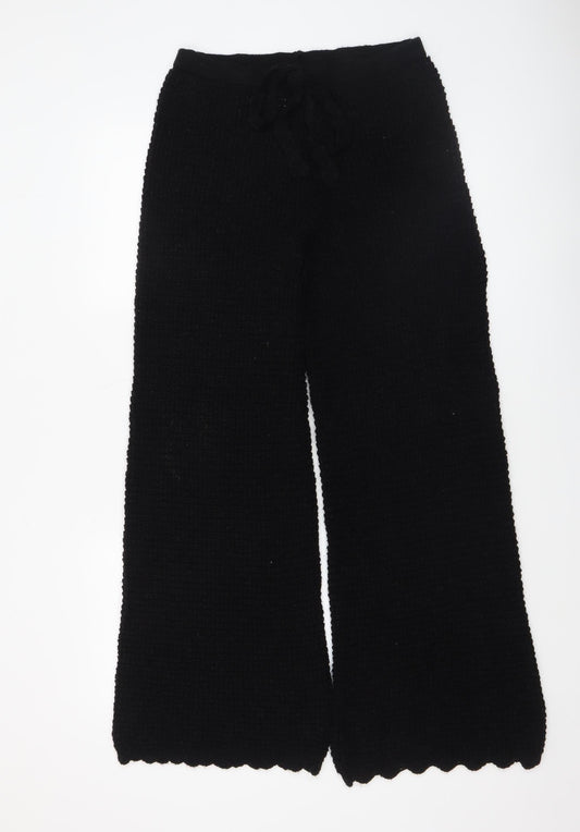 Womens UK Size S Oasis Relaxed Fit Casual Black Trousers