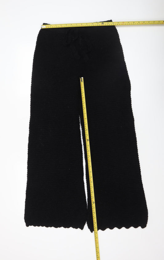 Womens UK Size S Oasis Relaxed Fit Casual Black Trousers