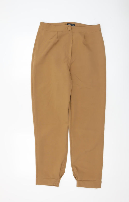 Womens UK Size 10 I SAW IT FIRST Slim Fit Casual Workwear Brown Trousers