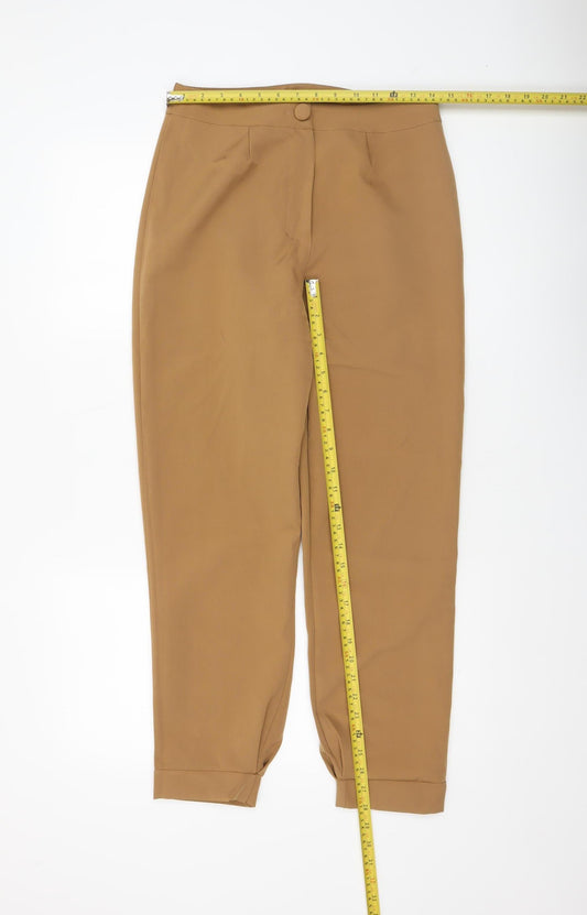 I Saw It First Women Brown Size 10 Slim Fit Tapered Trousers