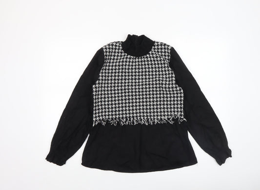 Womens UK Size 10 I SAW IT FIRST Black Tunic Blouse