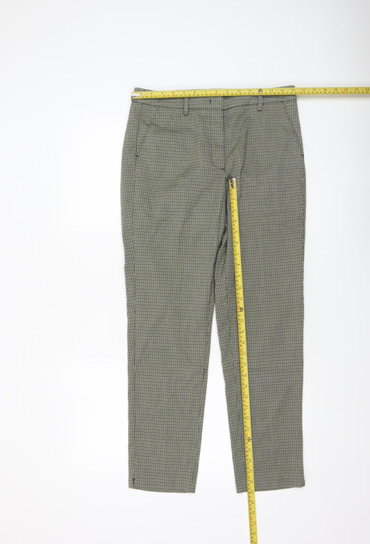 Womens UK Size 10 Mango Slim Fit Chino Grey Trousers