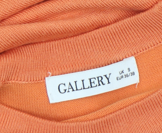 Womens UK Size S Gallery Orange Pullover Jumper