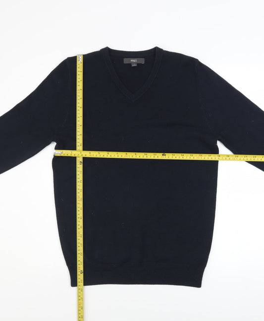 Mens UK Size S Marks and Spencer Blue Pullover Jumper