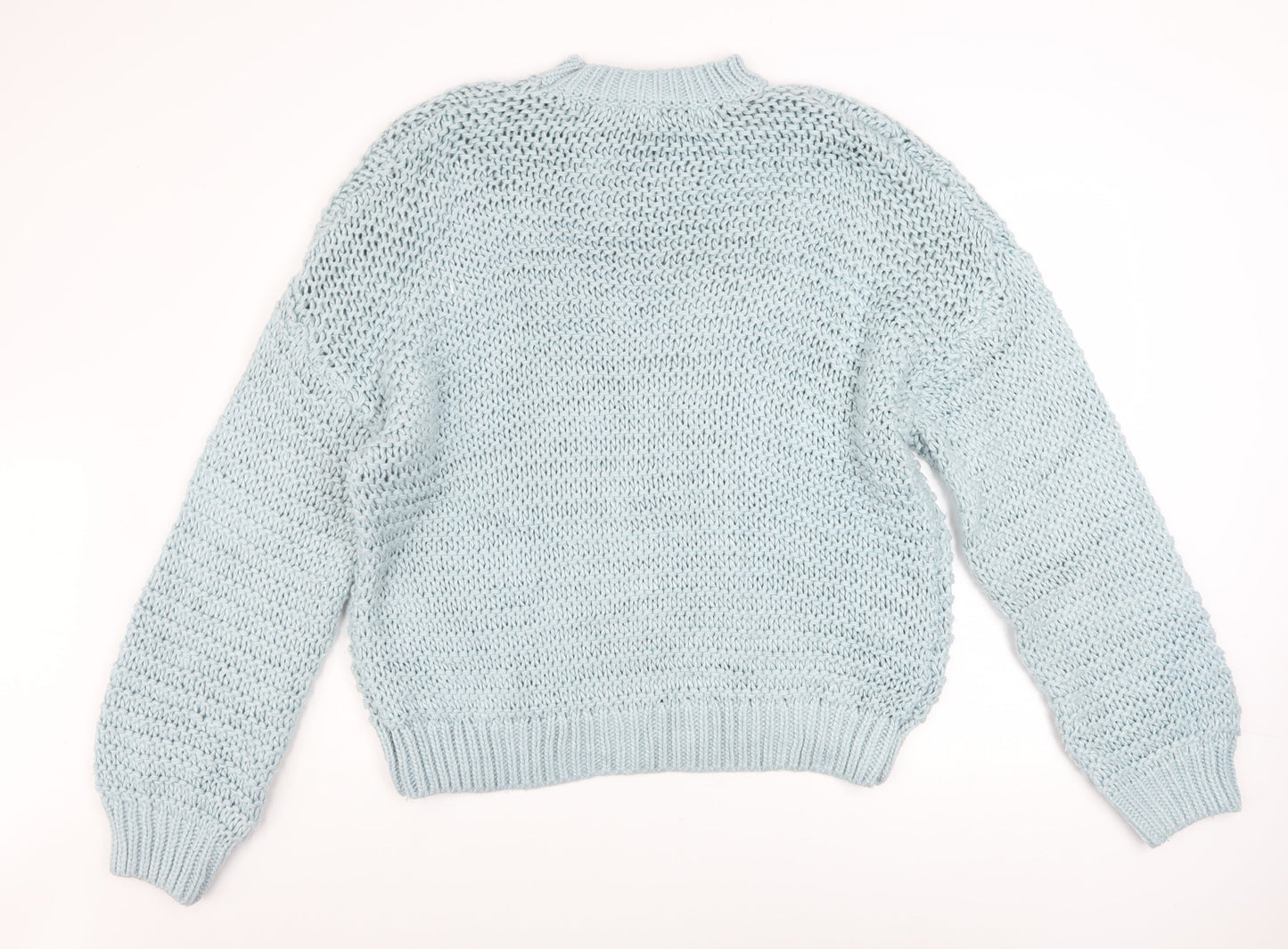 Womens UK Size M Boohoo Blue Pullover Jumper