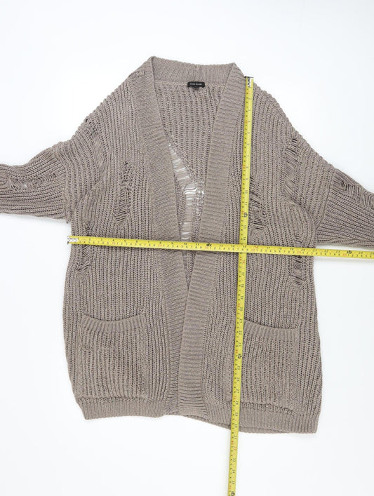 Womens UK Size M River Island Beige Cardigan Jumper