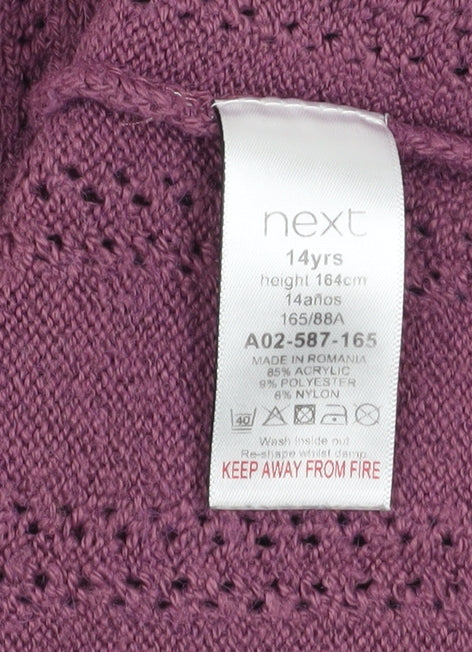 Girls UK Size 14 Years NEXT Purple Pullover Jumper
